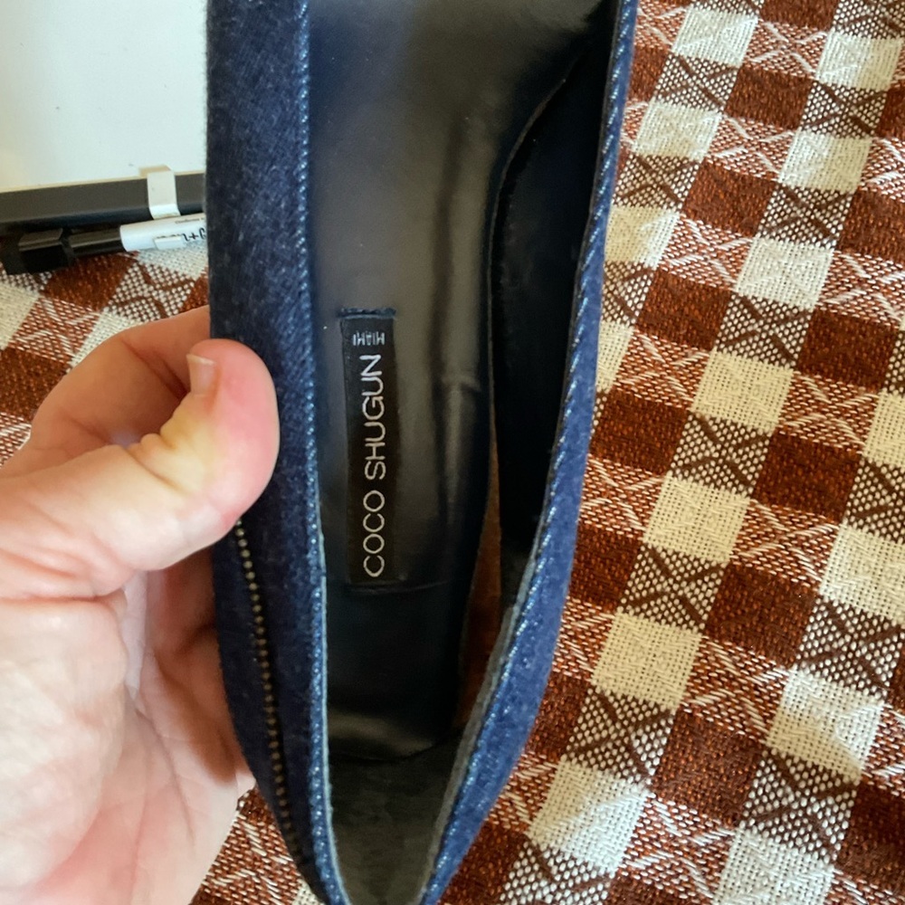 Coco Shugun heels. Denim. Blue. Size 10 - Picture 10 of 10